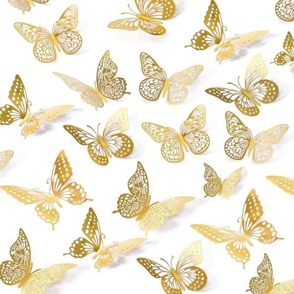 3D Butterfly Wall Decor 48 Pcs 4 Styles 3 Sizes