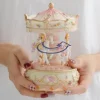 LOVE FOR YOU Gift Wrapped Music Box Carousel Horse Color Lights Unicorn Musical
