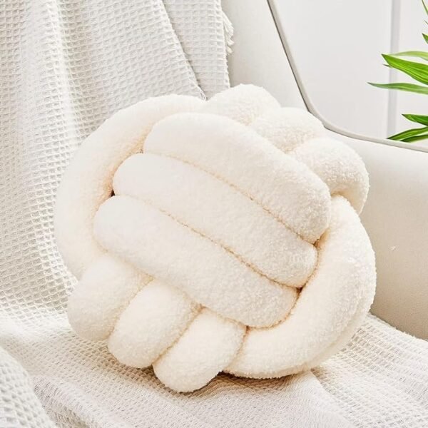 Knot Pillow Ball, Soft Home Decorative Round Throw Pillow