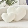 Throw Pillows Heart Pillow Cute Fuzzy Pillows for Bed
