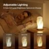 Bedside Lamp with Woodbase - Button Control Table Lamp