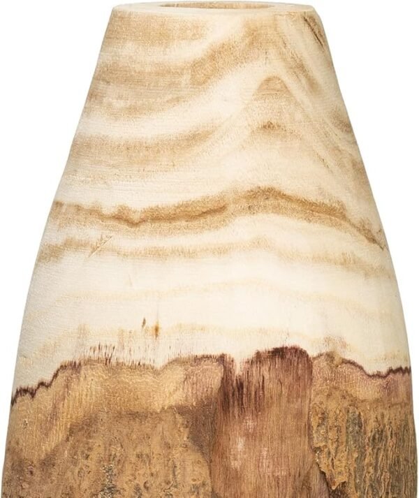 Creative Co-Op 13" H Carved Paulownia Wood