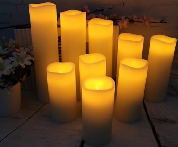 Candles Battery Operated Candles Real Wax Pillar LED