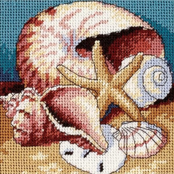 Wilton Dimensions Needlecrafts Needlepoint, Shell Collage