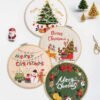 4 pcs Christmas Embroidery kit with Patterns Instructions Needlepoint