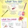 Crochet Kit for Beginners - 8 Flower Bookmarks Crocheting Kit