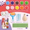 Drama Planet Flower Craft Kit for Kids, Make Your Own Flower Bouquet with Air Dry Clay