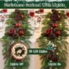 Christmas Garland - 5.9ft Christmas Garland for Mantle