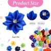 50PCS Satin Ribbon Flowers for Crafts Small Flowers 1.2 Inch