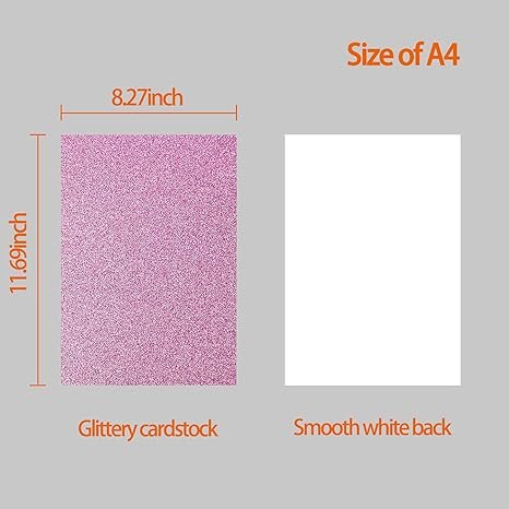 imetufy Glitter Cardstock, 40 Sheets in 20 Colors