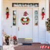 Sggvecsy Lights Santa Gnome Hanging Sign