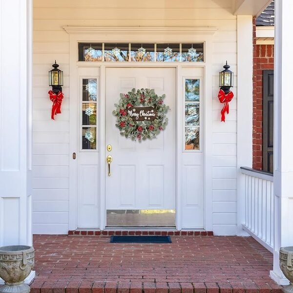 Sggvecsy 18 Inch Artificial Christmas Wreathfor Front Door