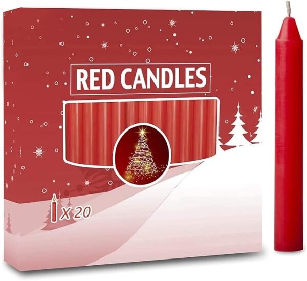 NORDICO Candlelights 20pcs Candles 4 inch X 1/2 inch Diameter