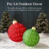 Best Choice Products 2pc Lighted Pop-Up Christmas Ornament Set 180 LED Lights