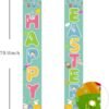 Easter Porch Sign, Happy Easter Theme Porch Sign with Bunny Egg Decoration