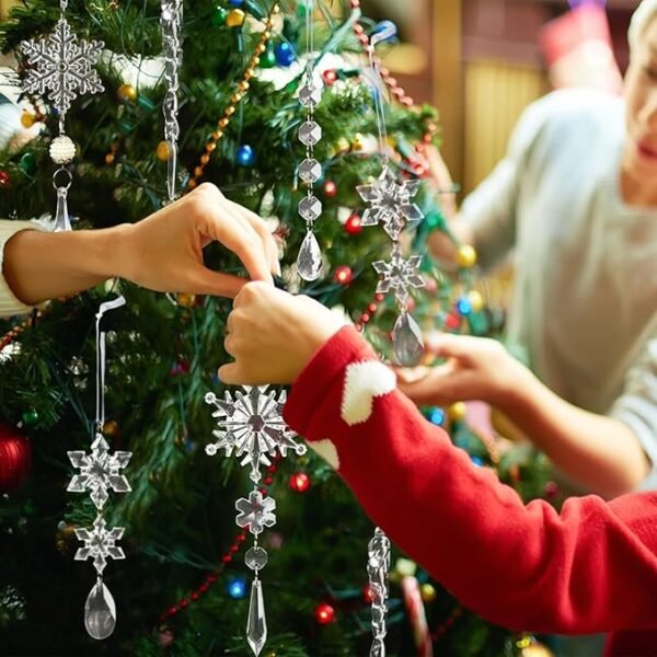 QuassLee Store 18pcs Crystal Christmas Ornaments