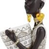 Lescafita African Statues for Home Decor, Sculptures Decorations for Living Room, 10.5