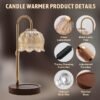 Fragrance Candle Warmer Lamp，Electric Candle Warmer with Timer