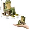 FOXMIS Miniature Frog Garden Statue Christmas Decorations Fairy Garden