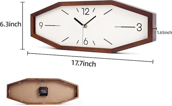 DaguyS Wooden Retro Wall Clocks, 18 Inches Square Clocks