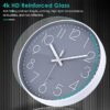 jomparis Wall Clock 12 Inch Non-Ticking Silent Battery Operated