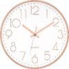 Foxtop Modern Wall Clock 12 Inch Non-Ticking Silent Battery