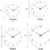 Mosewa Wall Clock 8 Inch White Silent Non Ticking Wall Clocks