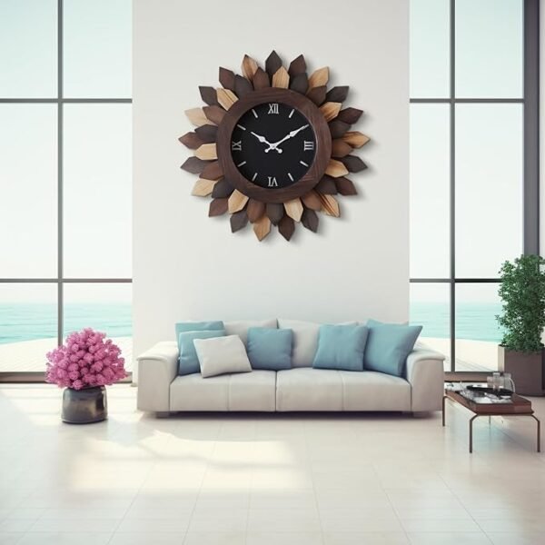 ZBJZJM Large Wall Clock for Living Room Deco Boho 24''