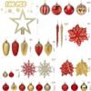 SHareconn 106PCS Christmas Balls Ornaments, Red & Gold