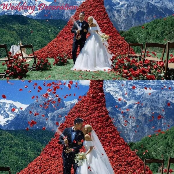 CODE FLORIST 2200 PCS Dark-Red Silk Rose Petals