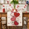 Artoid Mode Heart-Shaped Buttons Table Runner 13x72 Inch