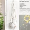 Hanging Planter with Lights Indoor Macrame Plant Hanger