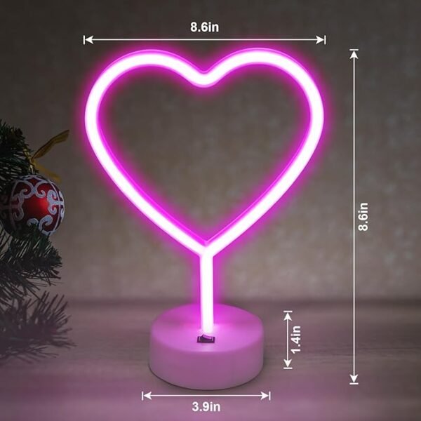 BRIGHTDECK 2 Pack Heart Neon Signs