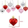 Partyprops, 36Pcs Valentine's Day Heart Shaped Ornaments