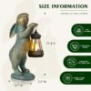MININOVA Garden Statues Rabbit with Solar Lantern