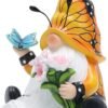 Hodao  6“H Irish Dwarf Elf Butterfly decor figurines
