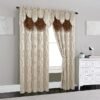 Elegant Comfort  Set with Attached Valance and Backing 54" X 84 inch