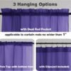 Chyhomenyc Purple Sheer Curtains 84 Inch Length 2 Panels Each 42Wx84L Inches