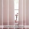 Central Park Ombre Window Curtain Panel Cream White to Pink Dust Rose, 40" x 84", Set of 2