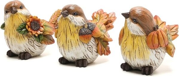 Hodao Fall Bird Statue Yellow Bird Figurine