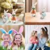 iStatue Easter Bunnies, 2 Resin 5'' Bunny Figurines
