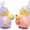 Hodao  Colorful Eggs Chickens Gnomes Decorations 2PCS