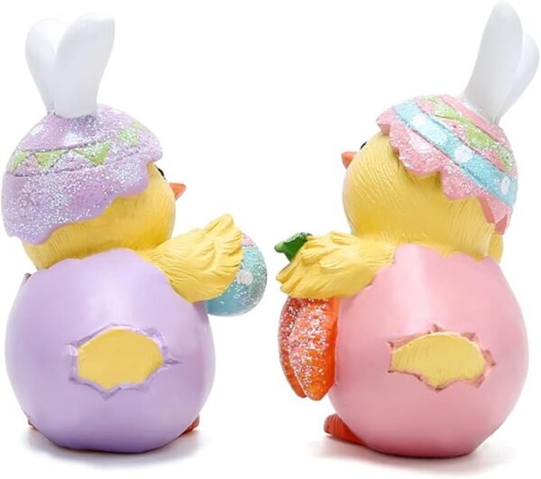 Hodao  Colorful Eggs Chickens Gnomes Decorations 2PCS
