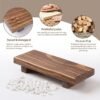 GRID FORTE Wood Pedestal Soap Stand, Farmhouse Wood Riser, Soap Dish Holder