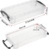 BTSKY Large Capacity Pencil Box (6 Pack Clear)