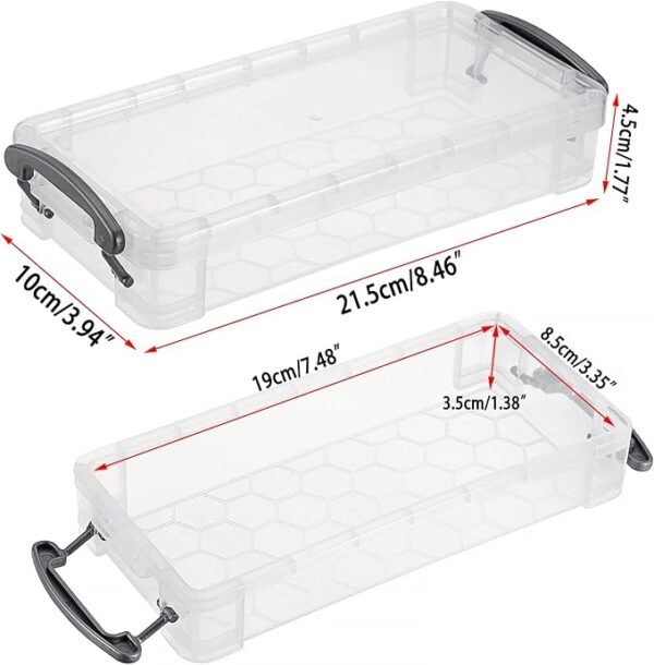 BTSKY Large Capacity Pencil Box (6 Pack Clear)