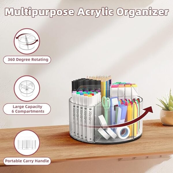 Absonic 360-Degree Rotating Pencil Holder