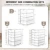 AMALEKO Acrylic Drawer Organizers 21 Drawers 4 Set