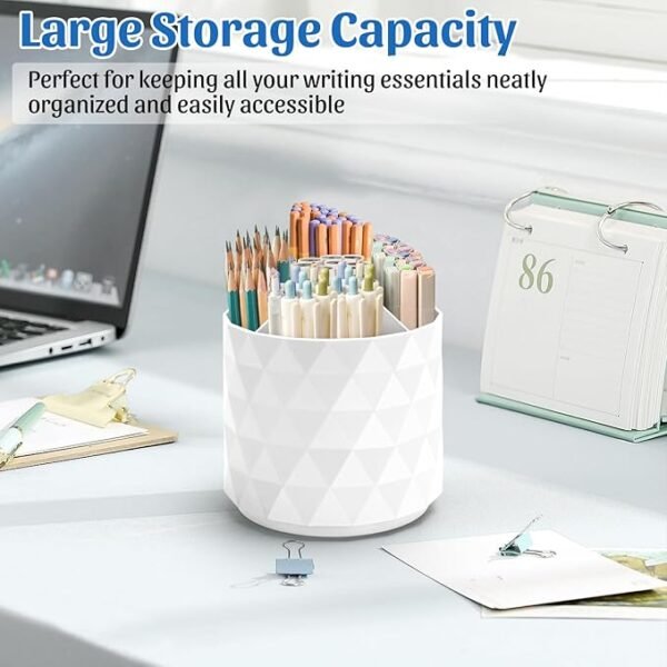 Minimaliving 360°Rotating Office Desk Accessories (White)