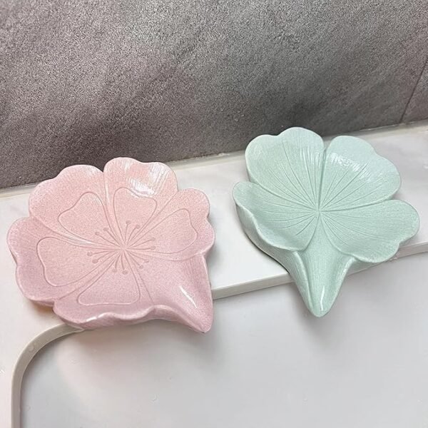 HINUGO Soap Dish Soap Holder Self-Draining Soap Dish, Resin Bar Soap Holder